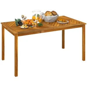 Gartentisch klappbar 150x85cm, Wetterfest Balkontisch aus Holz, 6 Personen - Bild 1 von 10