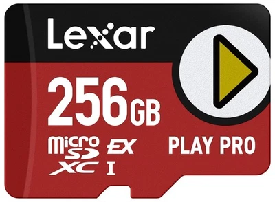 256GB Play PRO microSD Express Card, UHS-I, C10, U3, V30, Full HD, 4K, Up to ... - Image 1 of 4