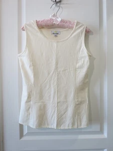 Kathleen Kirkwood Elfenbein Baumwolle Rundhals Pullover Tank Top Gr. S - Bild 1 von 13