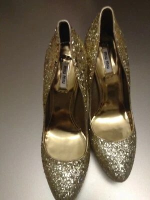 mui mui gold stilettos  - Image 1 of 4