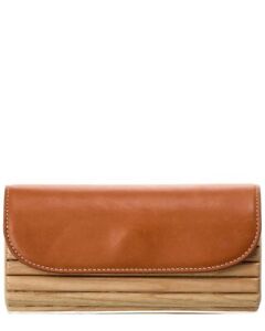 J.Mclaughlin Colette Leather & Straw Clutch Women's Brown Os