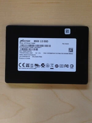 Micron M600 1TB 2.5 SSD SATA 6G zero hour 100% health for Laptop Desktop Server - Image 1 of 2