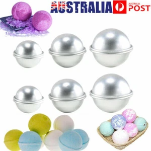 6PCS Round Aluminum Bath Bomb Moulds Fizzy Molds DIY Homemade Crafting Tool NEW - Picture 1 of 8