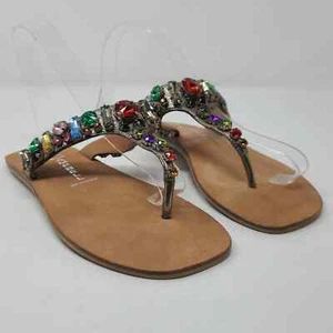 JEFFREY CAMPBELL Ibiza Naples Multicolor Jewel Embellished Sandals Wmns Size 7.5 - Afbeelding 1 van 12