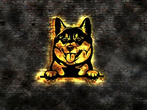 Shiba Inu LED wallsign dog no t-shirt coffee mug figure book car sticker tattoo - Picture 1 of 1