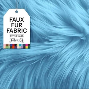 FabricLA Shaggy Faux Fur Fluffy Fabric by the yard | Artificial Art & Craft - Picture 1 of 46