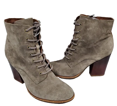 Botines Kork-Ease ELFA para mujer 7,5 M cuero topo cremallera lateral tacón bloque K63522 Foto 1 de 4