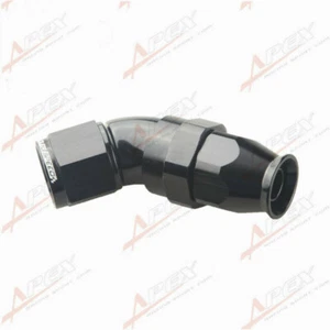 MANGUERA DE PTFE GIRATORIA AN8 8AN AN-8 45 GRADOS REUTILIZABLE EXTREMO AJUSTE DE FLUJO COMPLETO NEGRO - Imagen 1 de 6