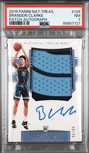 2019-20 National Treasures Brandon Clarke RPA Rookie Patch PSA 7 - Picture 1 of 2