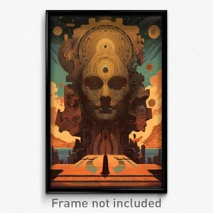 Griechisches Filmposter - Unbeflecktes Gesicht (Griechenland psychedelische Kunst Retro Filmdruck) - Bild 1 von 1