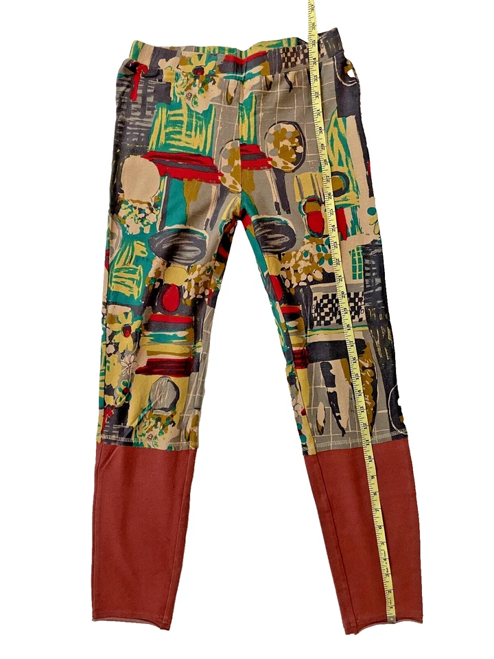 Leggings Mori Kei Patchwork Vintage Multicolor Arte Abstracto Colorido Patrón Foto 1 de 4