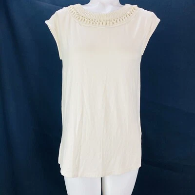 Lauren Ralph Lauren Winter Cream Sleeveless Top Blouse Size Small NEW  - image 1 of 4