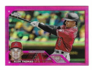 2023 Topps Chrome Baseball Pink Refractor Alek Thomas Parallel Card #186 - Picture 1 of 2