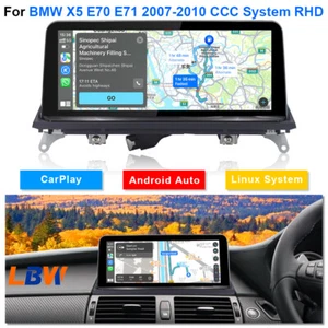 10.25'' Car Linux Screen Carplay Radio For BMW X5 E70 E71 2007-10 CCC System RHD - Picture 1 of 13