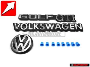 Genuine VW SET Rear Boot Badges Emblems - Golf Cabriolet MK1 Golf MK2