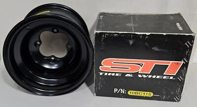 1 llanta trasera cuádruple STI Sport aleación negra ATV 10x8 4/115 3+5 parte 10BC115 NUEVA Foto 1 de 4