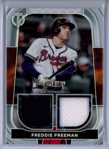 2022 Topps Tribute Dual Relics #DRFF Freddie Freeman DUAL JERSEY /199 - BRAVES
