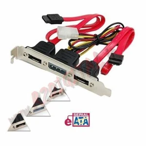 STAFFA PCI da SATA x 2 ESATA + ALIMENTAZIONE MOLEX 4 PIN ADATTATORE COMPUTER  - Imagen 1 de 3