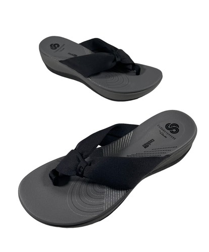 Sandali Clarks Cloudsteppers Arla Glison 7 M tessuto nero comodi Cina nuovi scatola