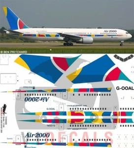 V1 Decals Boeing 767-300 Air 2000 for 1/144 Zvezda Model Airplane Kit V1D0495 - Imagen 1 de 8