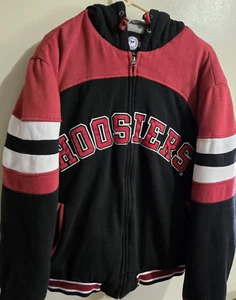 Vtg Indiana University HOOSIERS G-III Collegiate Licensed Hooded Jacket Mens XL - Picture 1 of 22