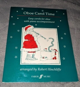 OBOE CAROL TIME MUSIC BOOK PAPERBACK EASY CAROLS FOR OBOE WITH PIANO - Picture 1 of 2