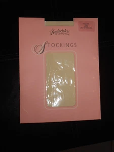 Medias vintage Fredericks of Hollywood estilo 995 marfil encaje top talla 1 - Imagen 1 de 2
