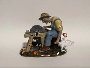 Dept 56 Halloween Snow Village Accessories An Ax to Grind 804456 Chicken - Picture 1 of 6