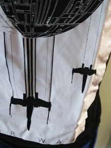 Star Wars T-Shirt Death Star Schematic Diagram Black Short Sleeve size M@8 - Picture 1 of 6