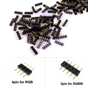 4pin RGB / 5pin RGBW Plug Male Connector For RGB/RGBW Female connector led strip - Picture 1 of 7