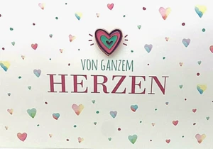 Gutsch Verlag Karte Valentinstags- Karte mit Pin Karte  Lieben Herzen Grußkarte - Bild 1 von 5
