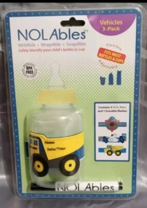 NOLAbles by Tori Spelling Vehicles 3 Pack Bottle & Cup Labels & Marker - Picture 1 of 5