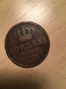 Italy Italian States Naples Tornesi 10 Dieci 1847 - Picture 1 of 3