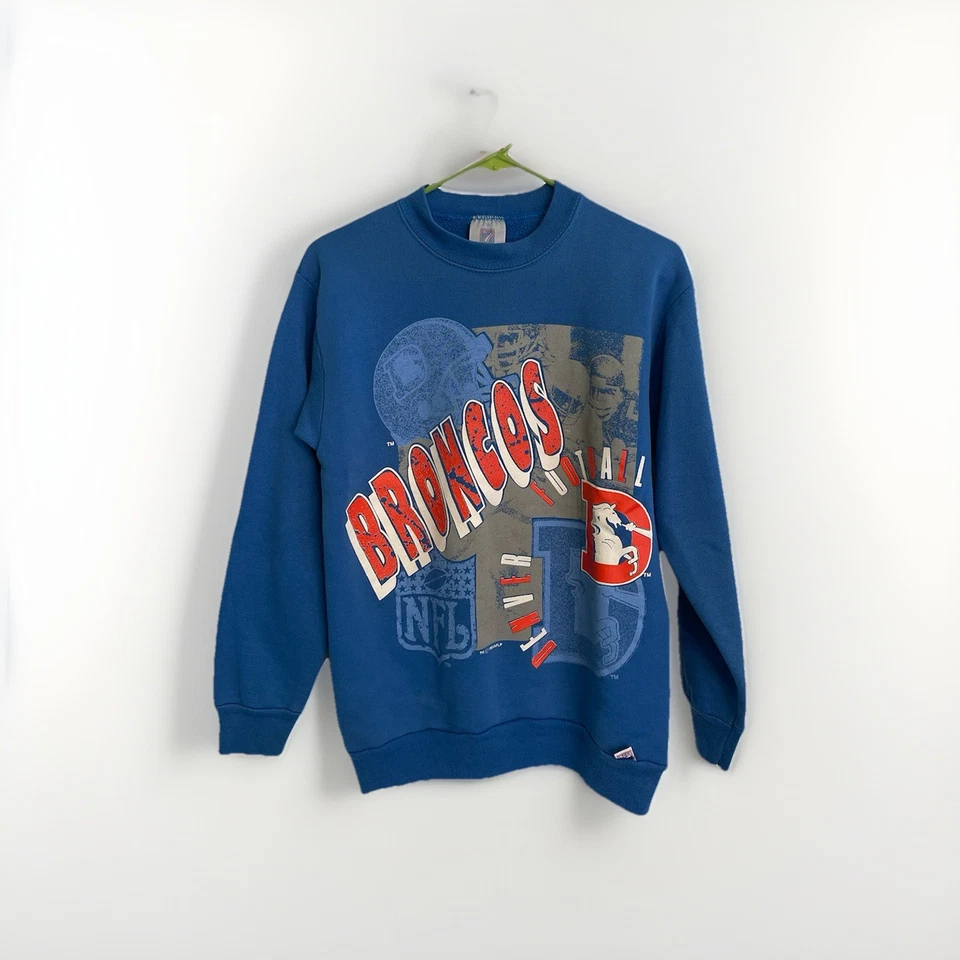 Sudadera De Colección Denver Broncos Logo 7 Cuello Redondo Para Hombre Talla S NFL 1991 Foto 1 de 4