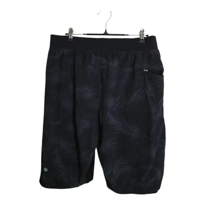 Pantalones Cortos Lululemon Para Hombre Grandes Negros Gris Rompe el Ritmo 9" Sin Forro Gimnasio Atlético Foto 1 de 4
