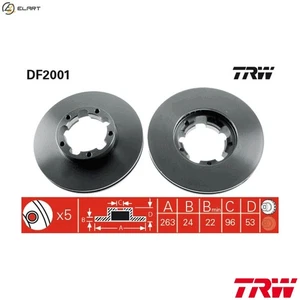 2x BRAKE DISC DF2001 FOR NISSAN TRADE/Van/Platform/Chassis/Bus CABSTAR 2.0L 4cyl - Picture 1 of 12