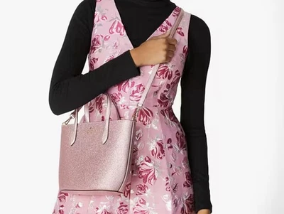 Сумка через плечо Kate Spade New York блестящая мерцающая на молнии сумка Mitten розовая новая с ценниками - Изображение 1 из 4