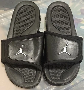 Nike Air Jordan NOS Hydro 2 Slides Black/Metallic Silver (312527-001) SIZE 9 - Picture 1 of 9