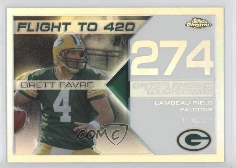 2008 Topps Chrome Collection White Refractor /100 Brett Favre #BFC-274 HOF - Image 1 of 2