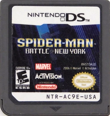 Spider-Man: Battle for New York Juego DS Suelto Probado OK NTR-AC9E-USA Foto 1 de 3