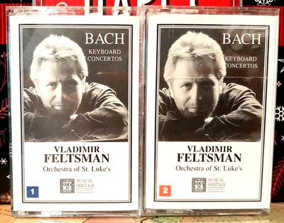 BACH KEYBOARD CONCERTOS ~ VLADIMIR FELTSMAN & ORCH ST LUKE'S 2 CASSETTES ~ 1995 - Image 1 of 2