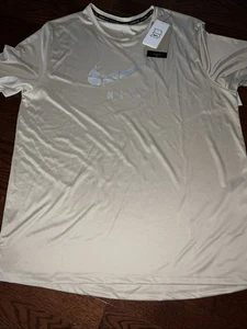 Nike Running Gr. L UPF 40 Herren T-Shirt Beige - Bild 1 von 5