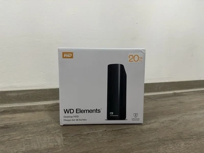 WD _Elements Desktop Festplatte, 20 TB HDD, 3,5 Zoll, extern, Schwarz - Bild 1 von 4