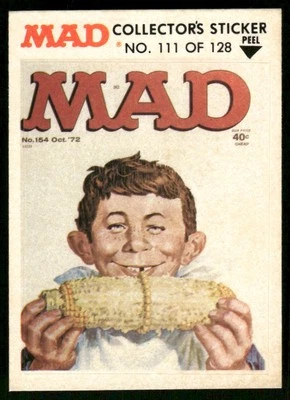 1983 MAD Magazine Collextors Sticker Fleer Alfred E. Neumann VTG #111 - Image 1 of 2