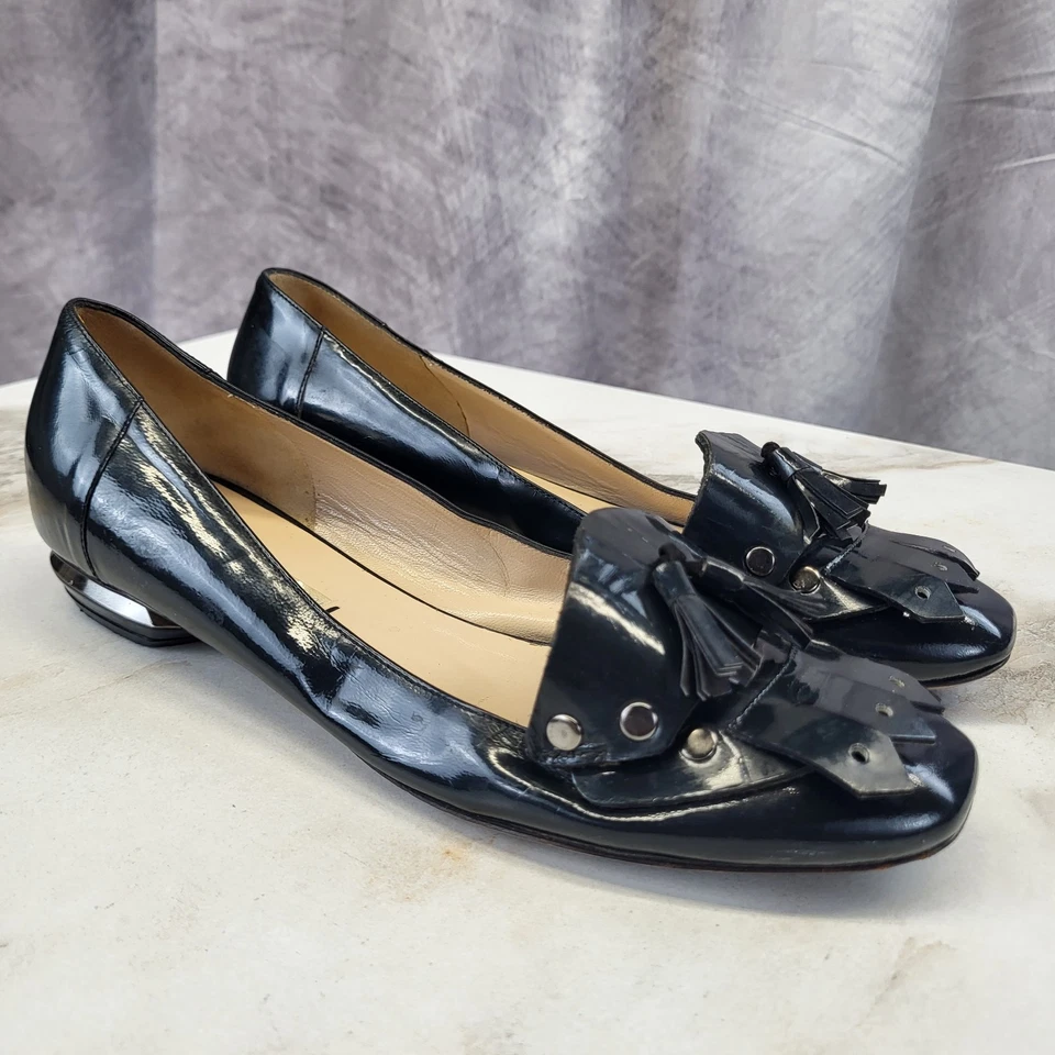 Sapatilhas femininas Nicholas Kirkwood Kiltie tamanho 36 pretas - Imagem 1 de 4