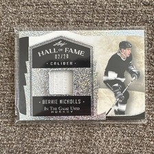 2022-23 Leaf In The Game Used Hall of Fame Caliber /20 Bernie Nicholls