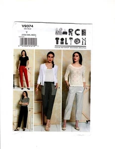 Vogue V9374 Size XSM-S-M, Size 4-14, Loose-fitting, Pull-On Pants, Marcy Tilton - Picture 1 of 4