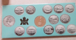 Set of 1992 Canada Commemorative Quarters & Loonie Coins. UNC (RJ) - Picture 1 of 3