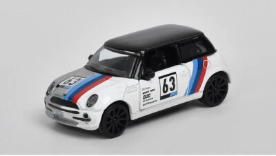 MotorMax Mini Cooper GT Racing 63 White 1:43 Scale US IMPORT DUTIES PAID - Image 1 of 3