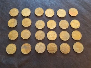 1984 LOS ANGELES OLYMPICS SET OF 24 SCRTD FARE COINS NICE - Picture 1 of 1
